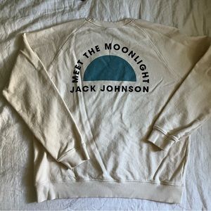 Jack Johnson Meet Me in the Moonlight Ivory Crewneck, Sz L
